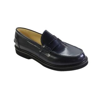 NIB Montelpare Women’s Dark Navy Luxury Leather Loafers 36 from Farfetch